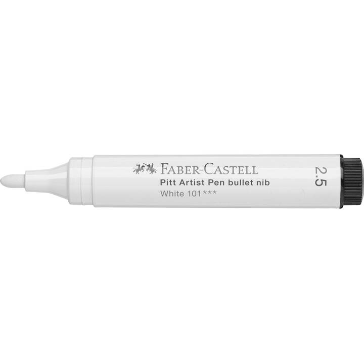 FABER-CASTELL Pitt Artist Crayon encre (Blanc, 1 pièce)
