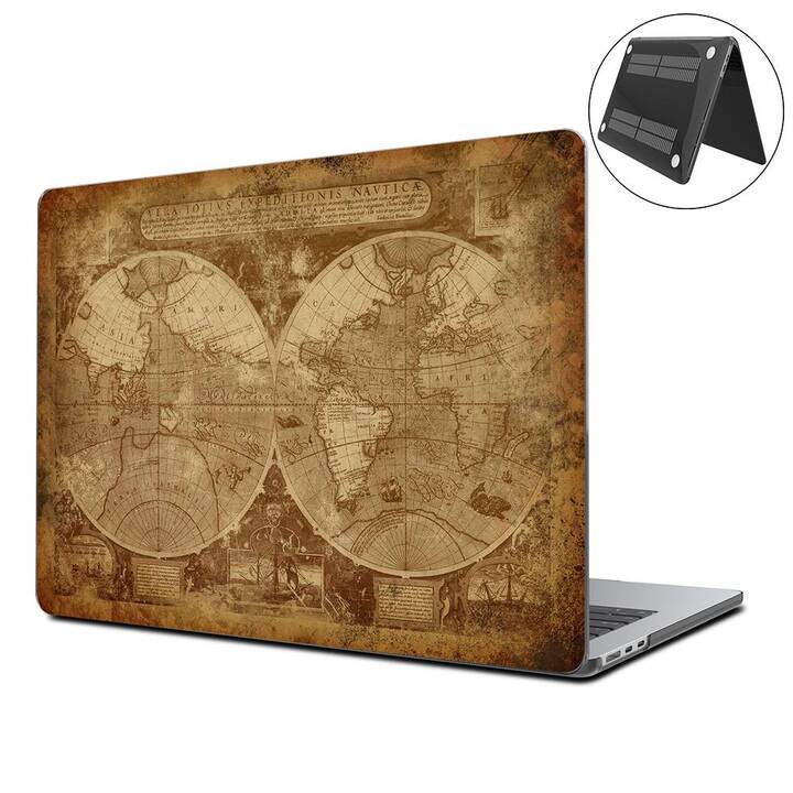 EG Coque rigide (Macbook Air 15" M2 2023, Carte géografique, Brun)