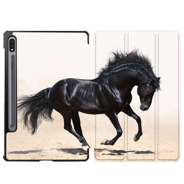 EG coque pour Samsung Galaxy Tab S8+ 12.4" (2022) - noir - cheval