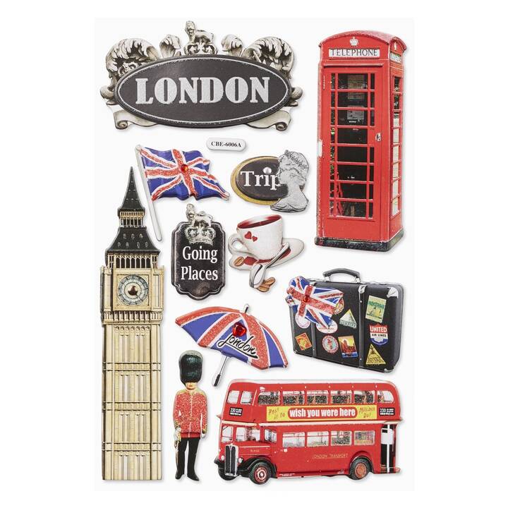 HOBBYFUN Sticker London (Stadt, 11 Stück)