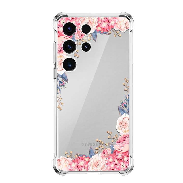 EG Backcover (Galaxy S23 Ultra, Blumen, Transparent)