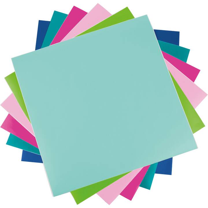 SILHOUETTE Film de vinyle (30.5 cm x 30.5 cm, Marin, Vert, Bleu, Pink, Turquoise, Rose)