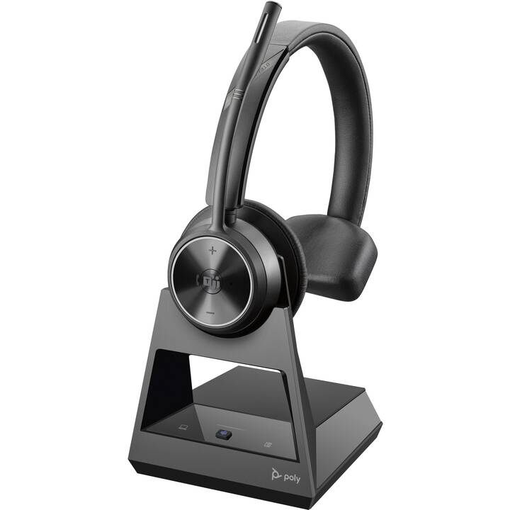 HP Office Headset Poly Savi 7310 (On-Ear, Kabellos, Schwarz)