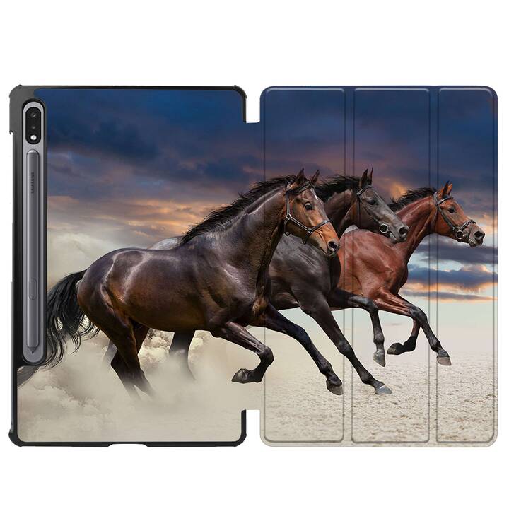 EG cover per Samsung Galaxy Tab S8 11" (2022) - marrone - cavallo