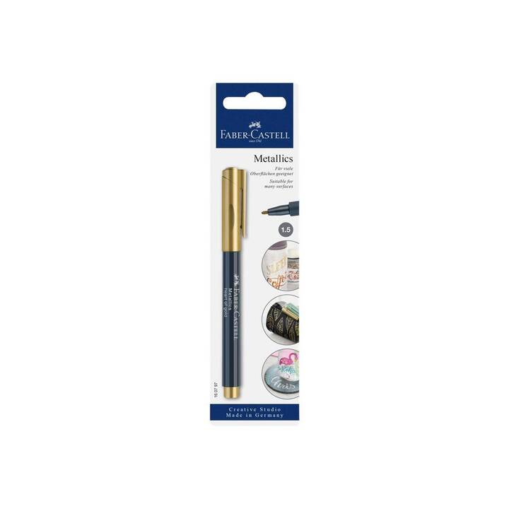 FABER-CASTELL Permanent Marker Metallics (Gold, 1 Stück)