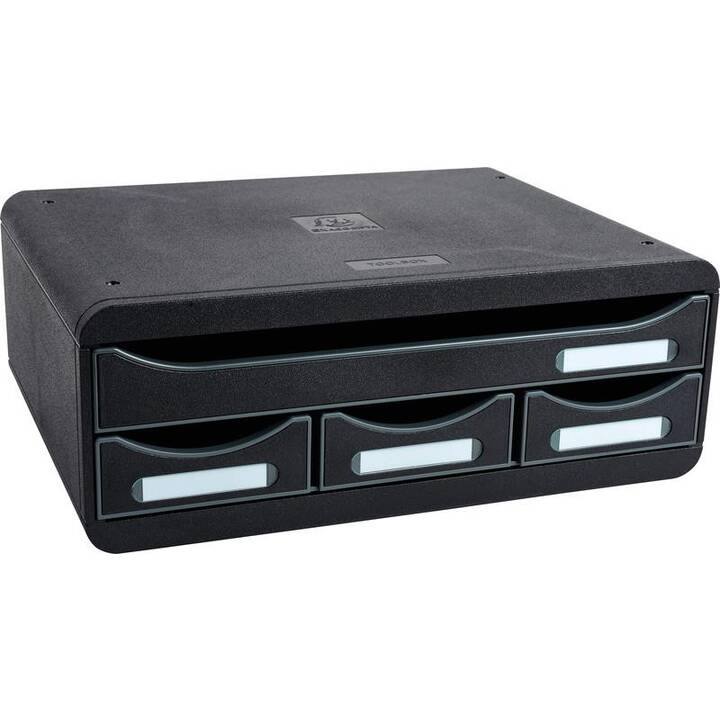 EXACOMPTA Büroschubladenbox (A4, 35.5 cm  x 27 cm  x 13.5 cm, Schwarz)