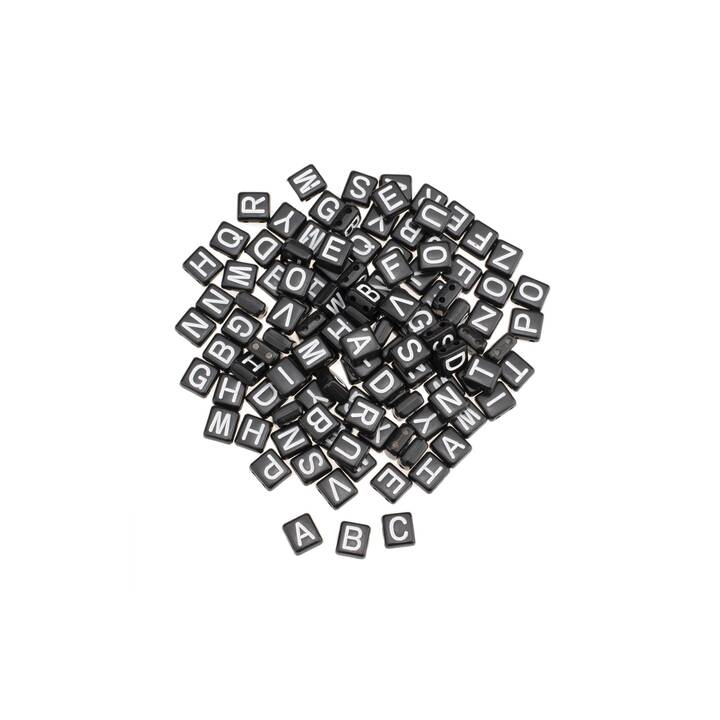GLOREX Perlen (110 Stück, Kunststoff, Schwarz)