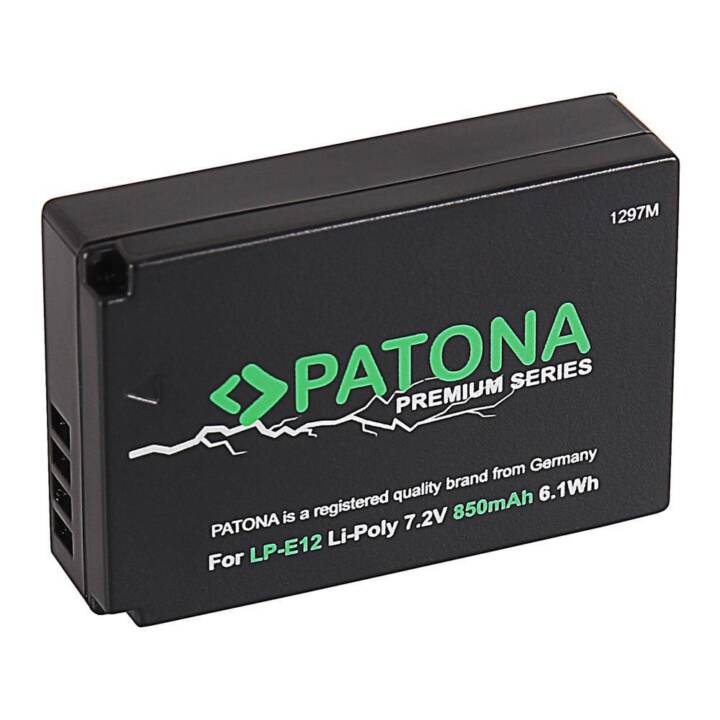 PATONA Canon LP-E12 Accumulatore per camere (Polimeri di litio, 850 mAh)
