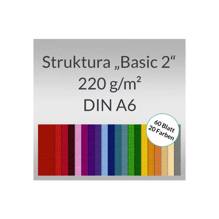 URSUS Carton Basic 2 (Multicolore, A6, 60 pièce)