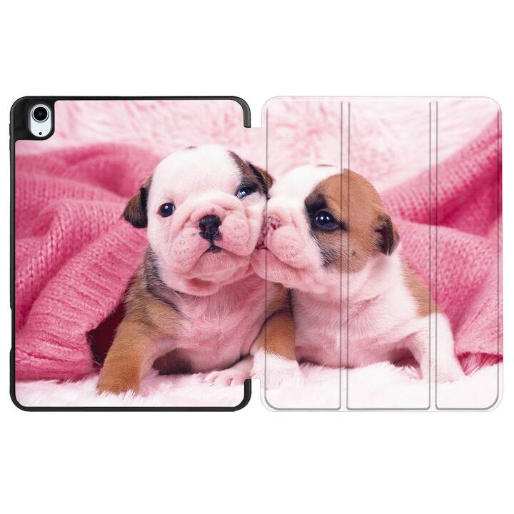 EG coque pour iPad Air 10.9" (2022) 5e génération - rose - chiens