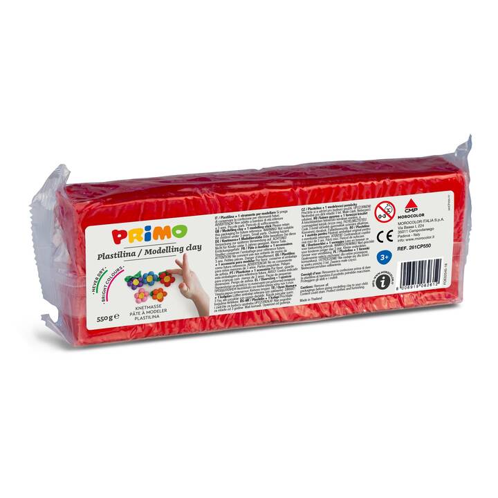 PRIMO Pasta per modellare Carmine (550 g, Rosso)