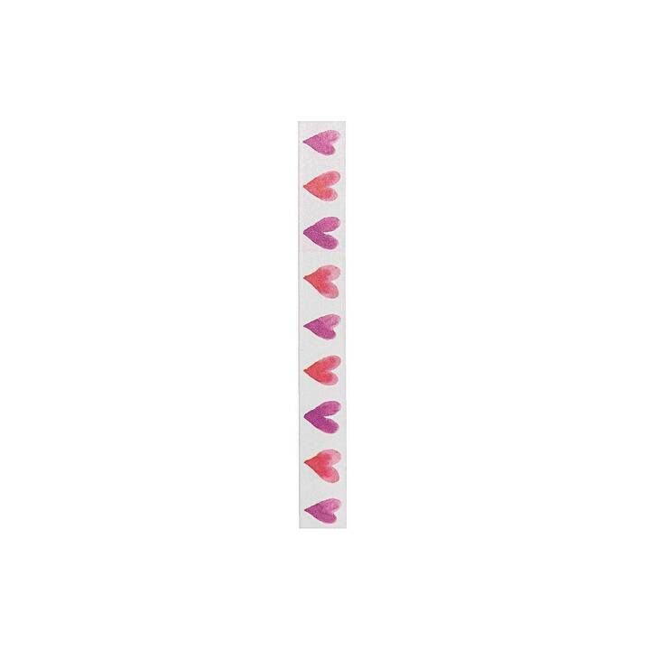 RICO DESIGN Textil Klebeband (Violett, Pink, Weiss, 10 m)