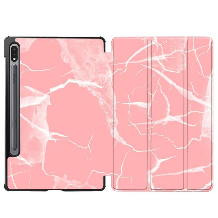 EG coque pour Samsung Galaxy Tab S8+ 12.4" (2022) - rose - marbre