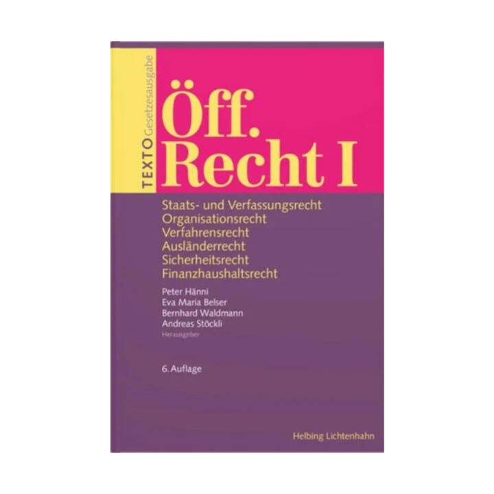 TEXTO Öff. Recht I