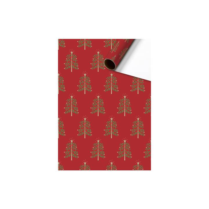 STEWO Papier cadeau Bert (Rouge, Arbre de Noël)