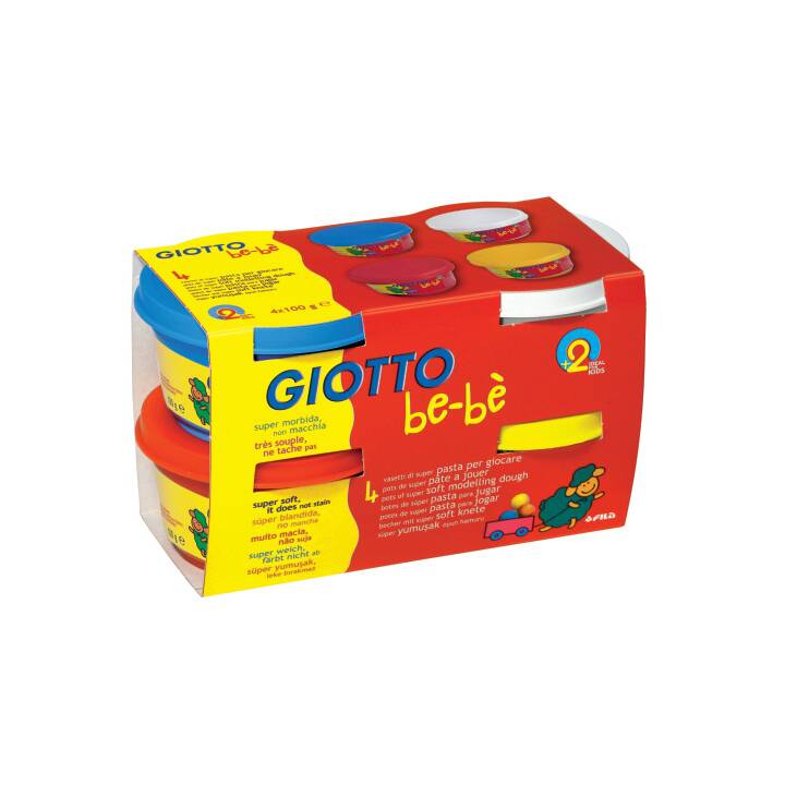 GIOTTO Modelliermasse (400 g, Gelb, Rot, Blau, Weiss)