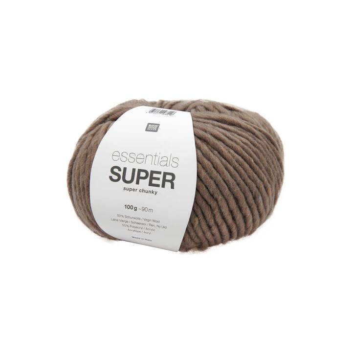 RICO DESIGN Wolle Super Super Chunky (100 g, Braun, Grau, Taupe)
