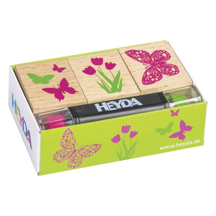HEYDA Bildstempel (Pink, Grün, 4 Stück)