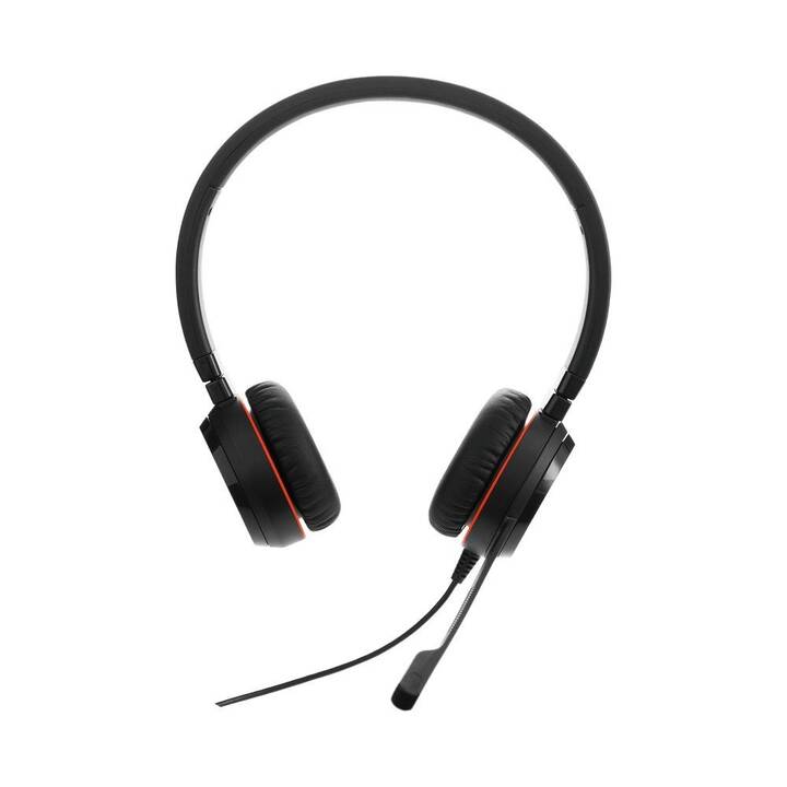 JABRA Office Headset Evolve 30 II (On-Ear, Kabel, Rot, Schwarz)