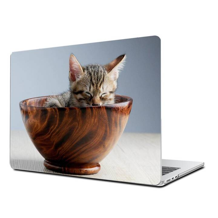 EG Coque rigide (Macbook Air 15" M3 2024, Chats, Brun)