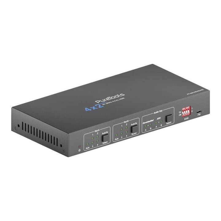 PURELINK PT-MA-HD42UHD Video-Switch (RS-232, 2 x HDMI Type A, Jack 3.5 mm, Toslink, Infrarosso, RJ-45)