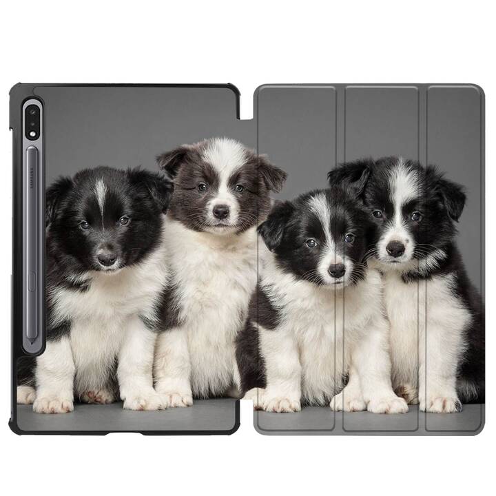 EG coque pour Samsung Galaxy Tab S8 11" (2022) - noir - chiens