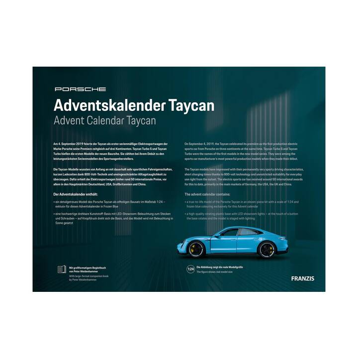 FRANZIS' VERLAG Calendrier de l'Avent pour le modélisme Porsche Taycan