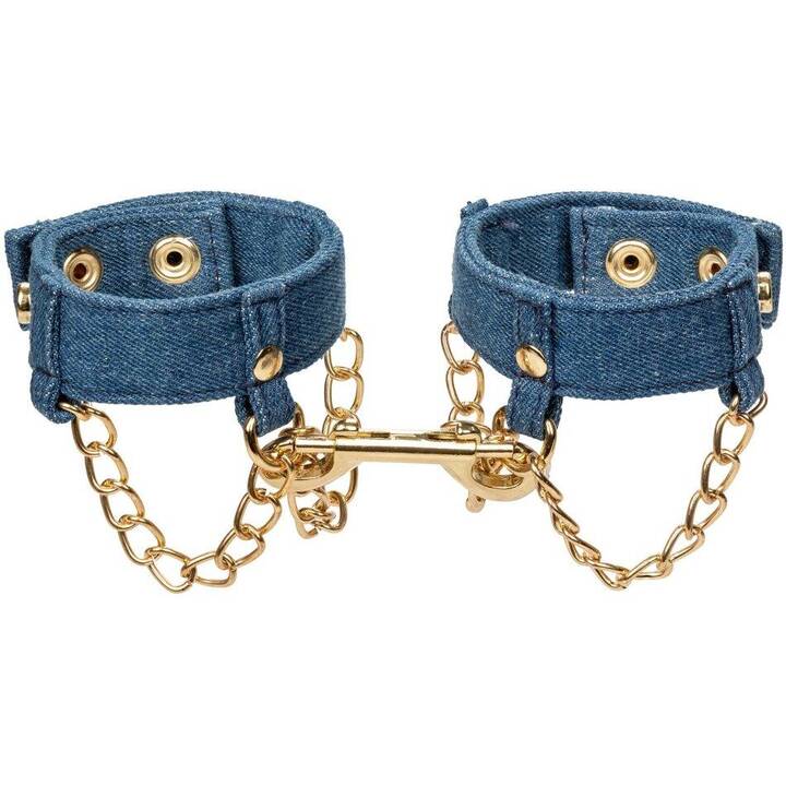 CALEXOTICS Handschellen Ride Em Denim Wrist Cuffs (Blau)