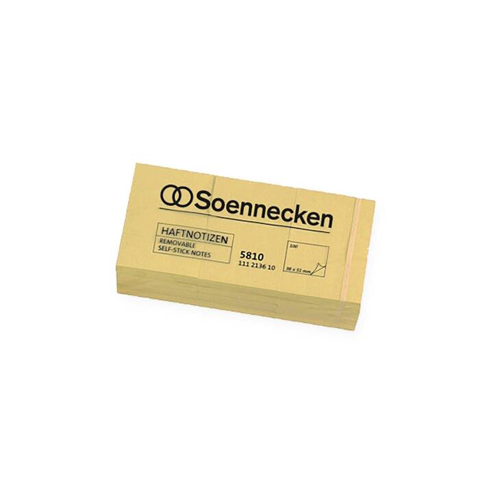 SOENNECKEN Haftnotizen (12 x 100 Blatt, Dunkelgelb)