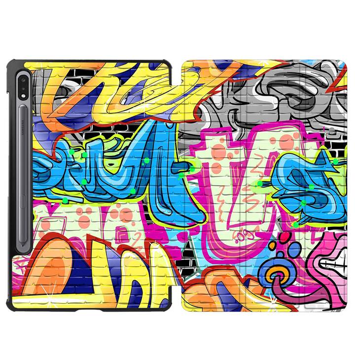 EG Hülle für Samsung Galaxy Tab S8+ 12.4" (2022) - Mehrfarbig - Graffiti