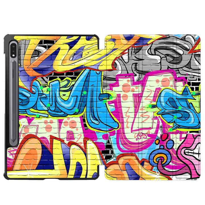 EG Hülle für Samsung Galaxy Tab S8 11" (2022) - Mehrfarbig - Graffiti