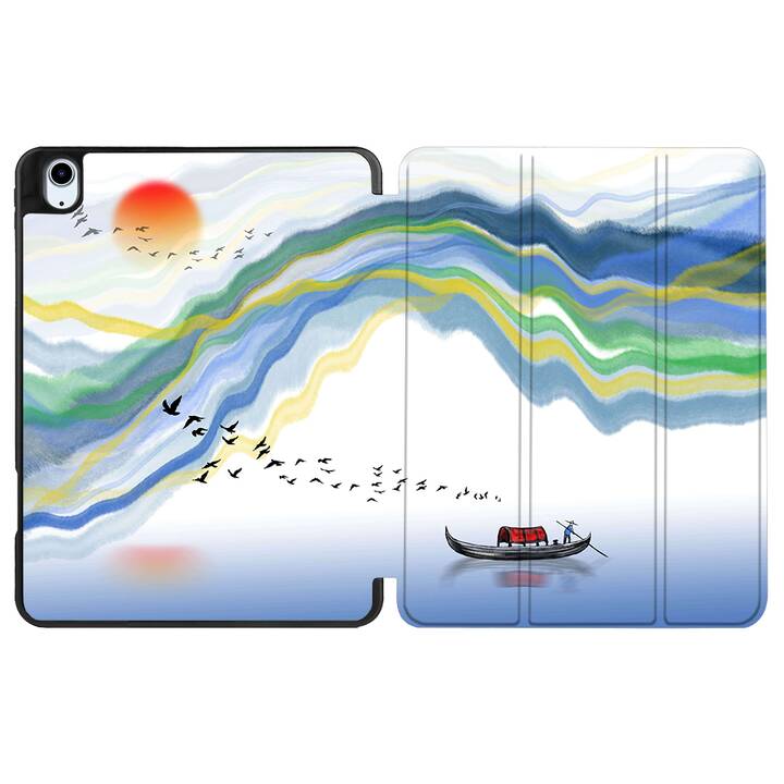 EG coque pour iPad Air 10.9" (2022) 5e génération - bleu - peinture de paysage