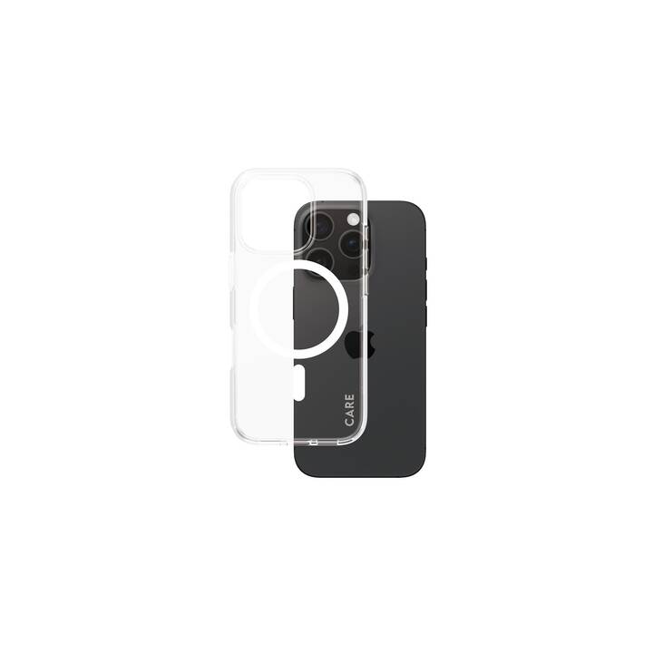 CARE Backcover MagSafe Flagship (iPhone 16 Pro, Transparente, Bianco)