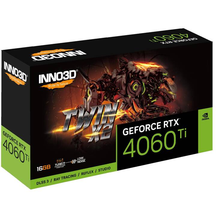 INNO3D N406T2-16D6-178055N Nvidia GeForce RTX 4060 Ti (16 Go)