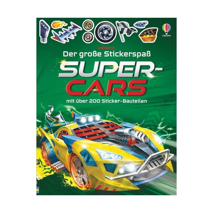 USBORNE PUBLISHING Livres autocollants Supercars (Voitures)