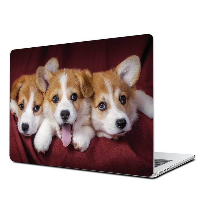 EG Coque rigide (MacBook Air 13" M2 2022, Chiens, Brun)