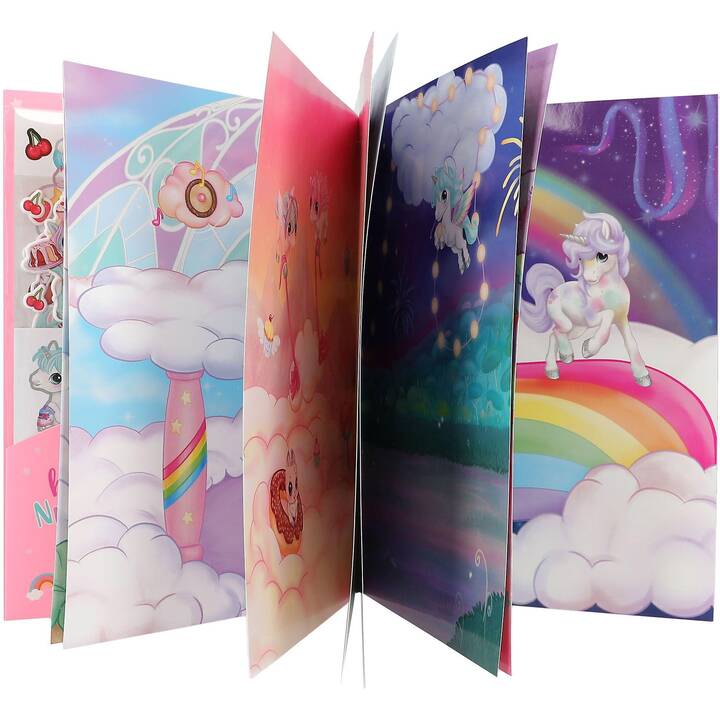 DEPESCHE Libro degli adesivi Ylvi Unicorn World (Unicorno, 121 pezzo)