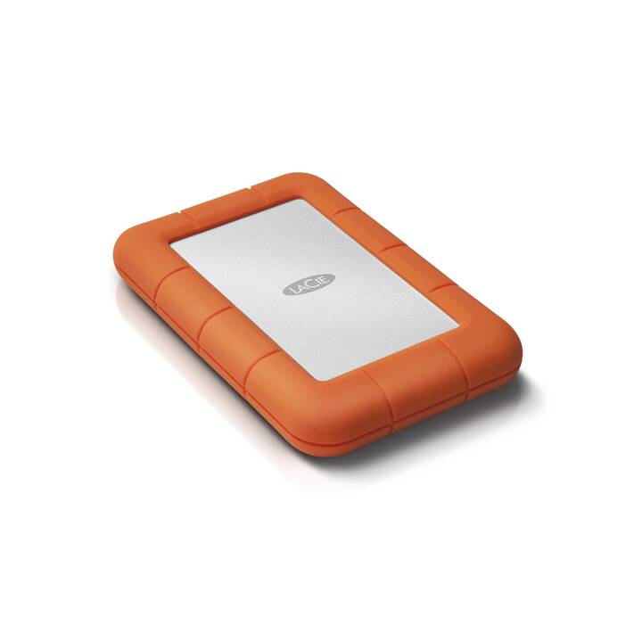 LACIE Rugged Mini (USB Typ-C, 4000 GB, Silber, Orange)