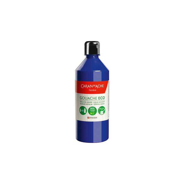CARAN D'ACHE Plakatfarbe Gouache Eco (500 ml, Dunkelblau, Blau)