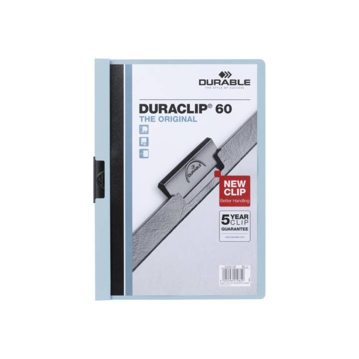 DURABLE Chemises de presentation Duraclip 60 (Bleu, A4, 1 pièce)