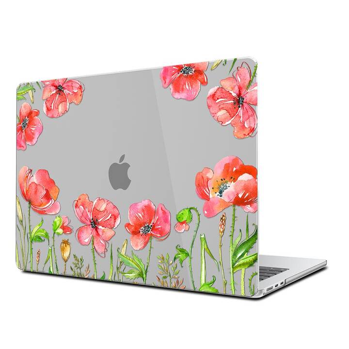 EG Hardcase (Macbook Air 15" M3 2024, Blumen, Rot)