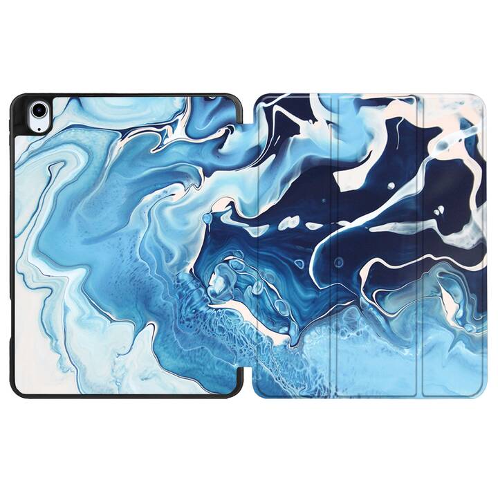 EG coque pour iPad Air 10.9" (2022) 5e génération - bleu - marbre