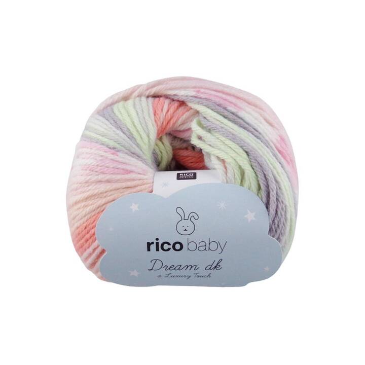 RICO DESIGN Wolle Baby Dream DK (50 g, Lachs, Grau, Rosa)