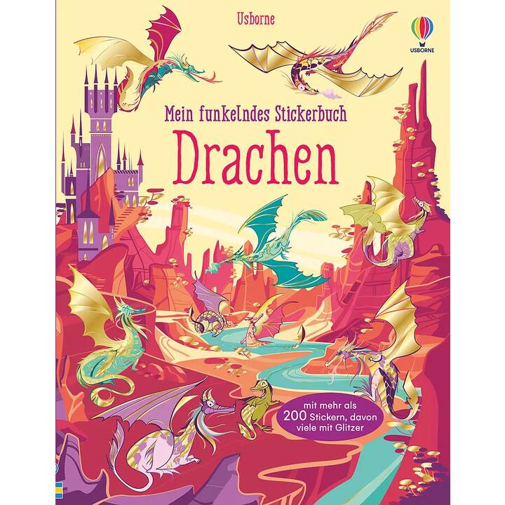 Mein funkelndes Stickerbuch: Drachen