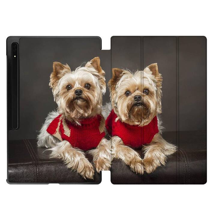 EG Housse (11", Galaxy Tab S9, Chiens, Brun)