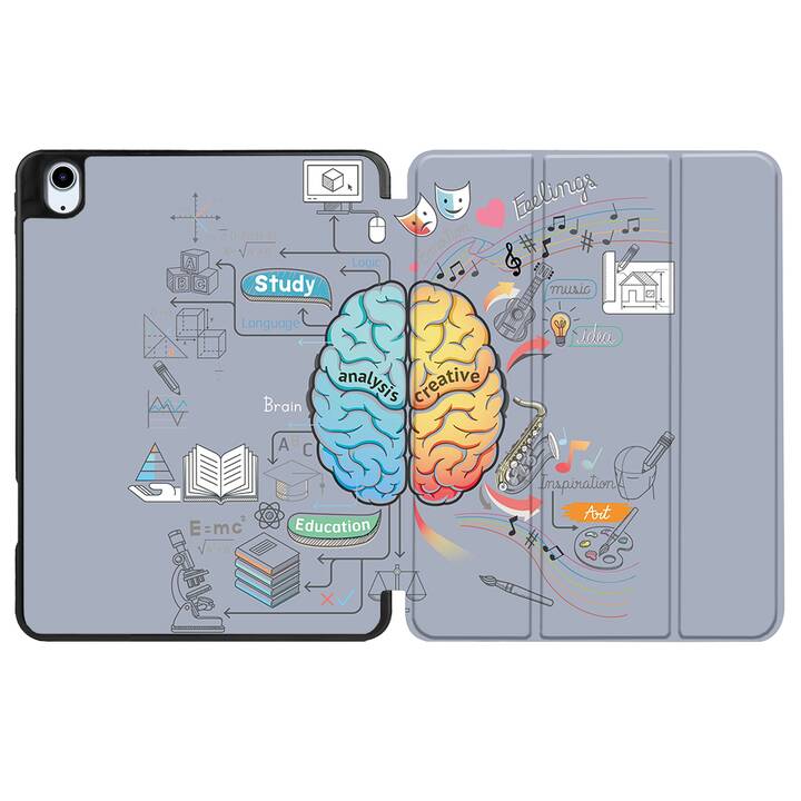 EG coque pour iPad Air 10.9" (2022) 5e génération - multicolore - cerveau