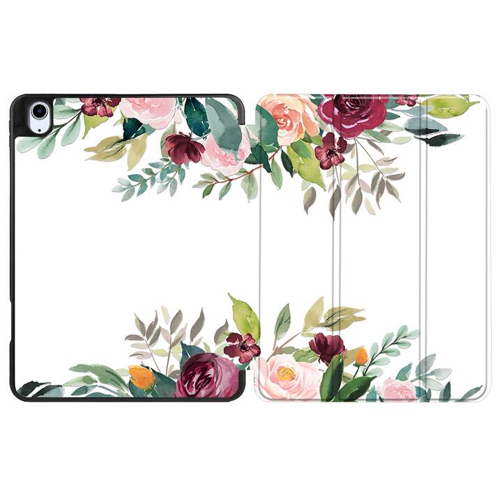 EG coque pour iPad Air 10.9" (2022) 5e génération - rose - fleurs