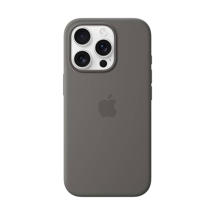 APPLE Backcover Silicone Case MagSafe (iPhone 16 Pro, Gris minéral)