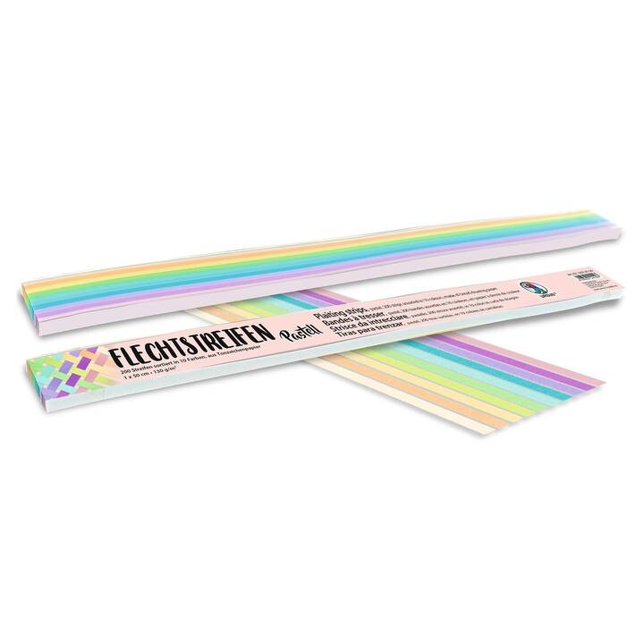 URSUS Fogli di carta per intreccio Pastell (Multicolore, 200 pezzo)