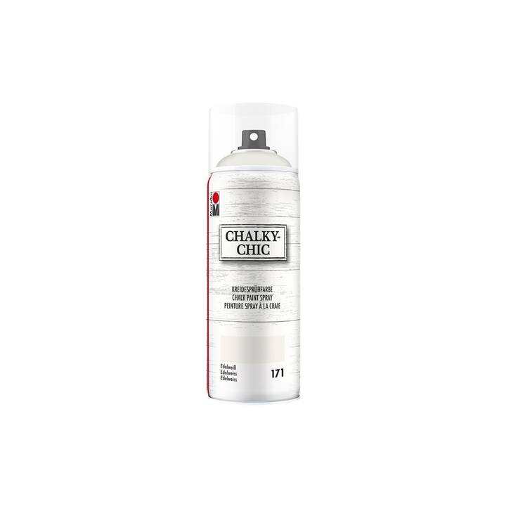 MARABU Spray de couleur Chalky-Chic (400 ml, Argent, Blanc)